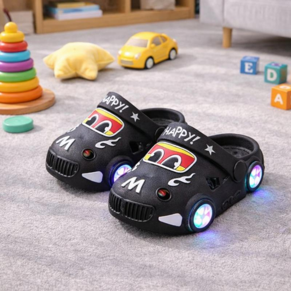 Children's Light Up Car Slippers Fun Indoor