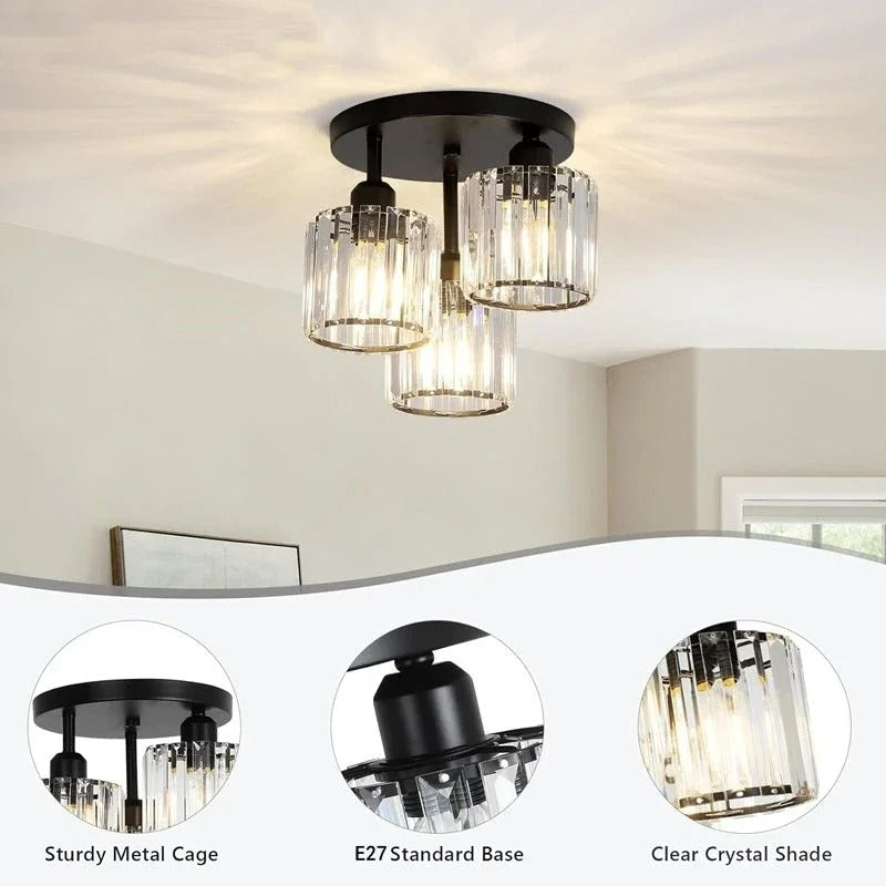 Modern Gold Luxury Crystal Ceiling Light 3