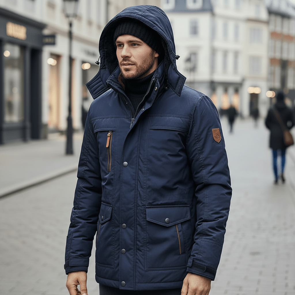 Winter Coat Mens Hooded Insulated Outdoor