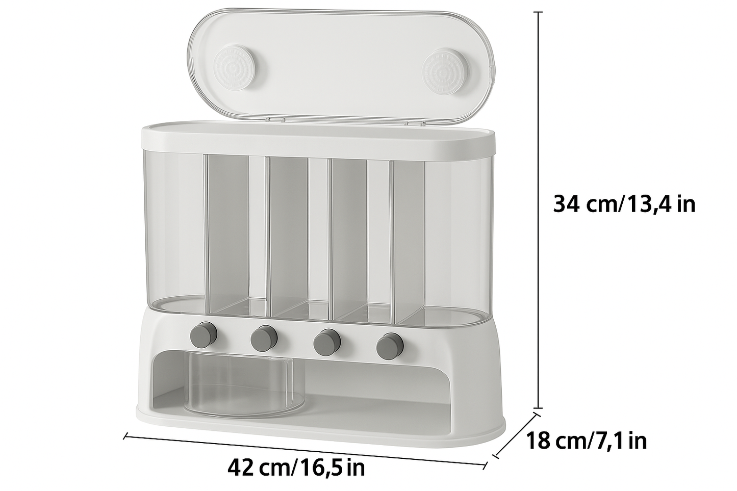 Multi Compartment Kitchen Grain Storage