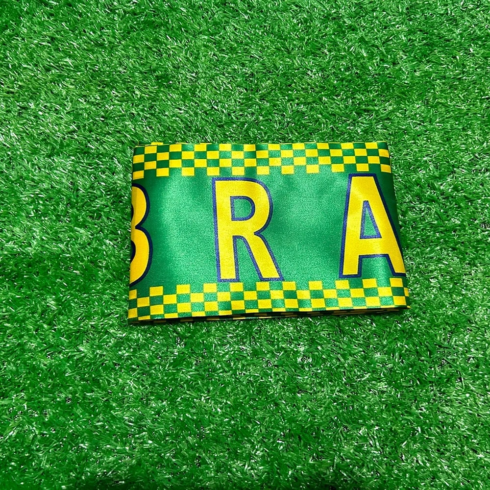 World Cup Brazil Flag Football Scarf Fringe