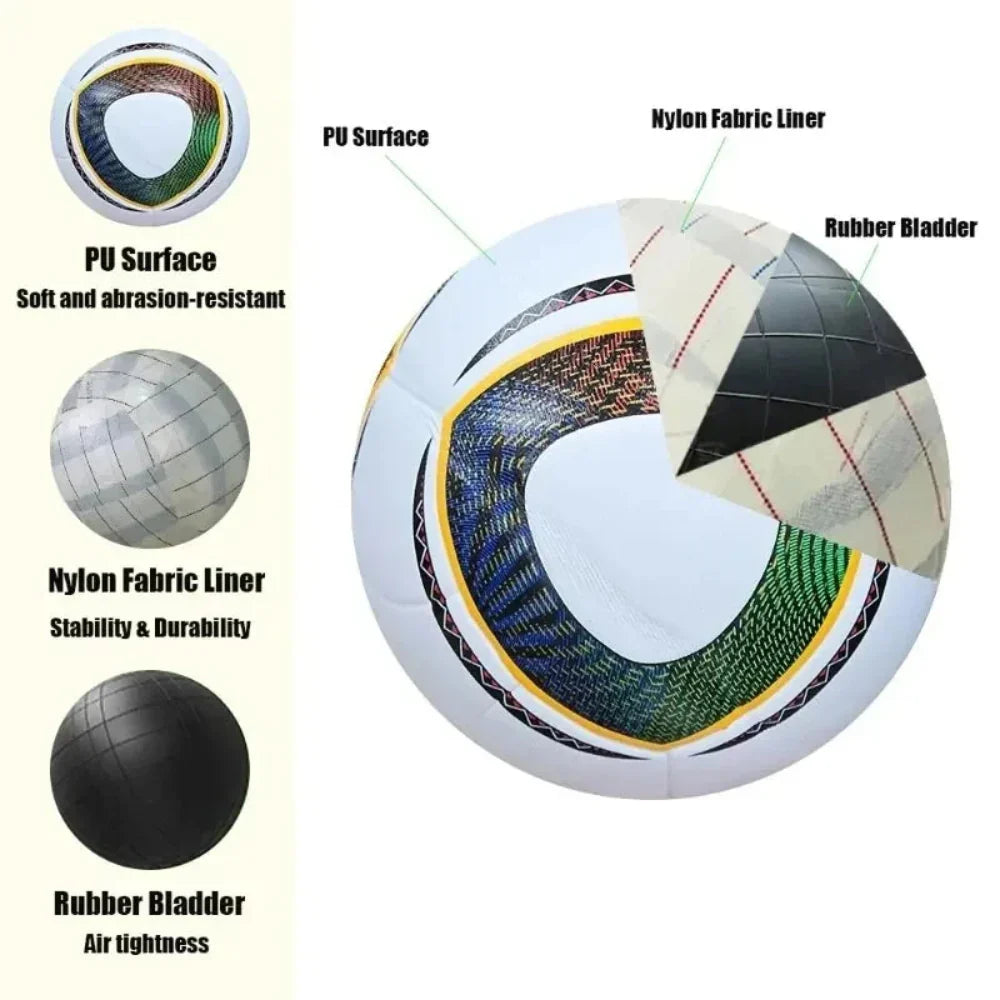 Durable Size 5 Soccer Ball PU Football