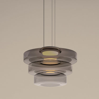 Bauhaus Glass Pendant Light Modern Layered