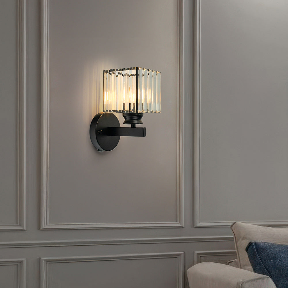 Crystal Wall Light Modern Glass & Iron