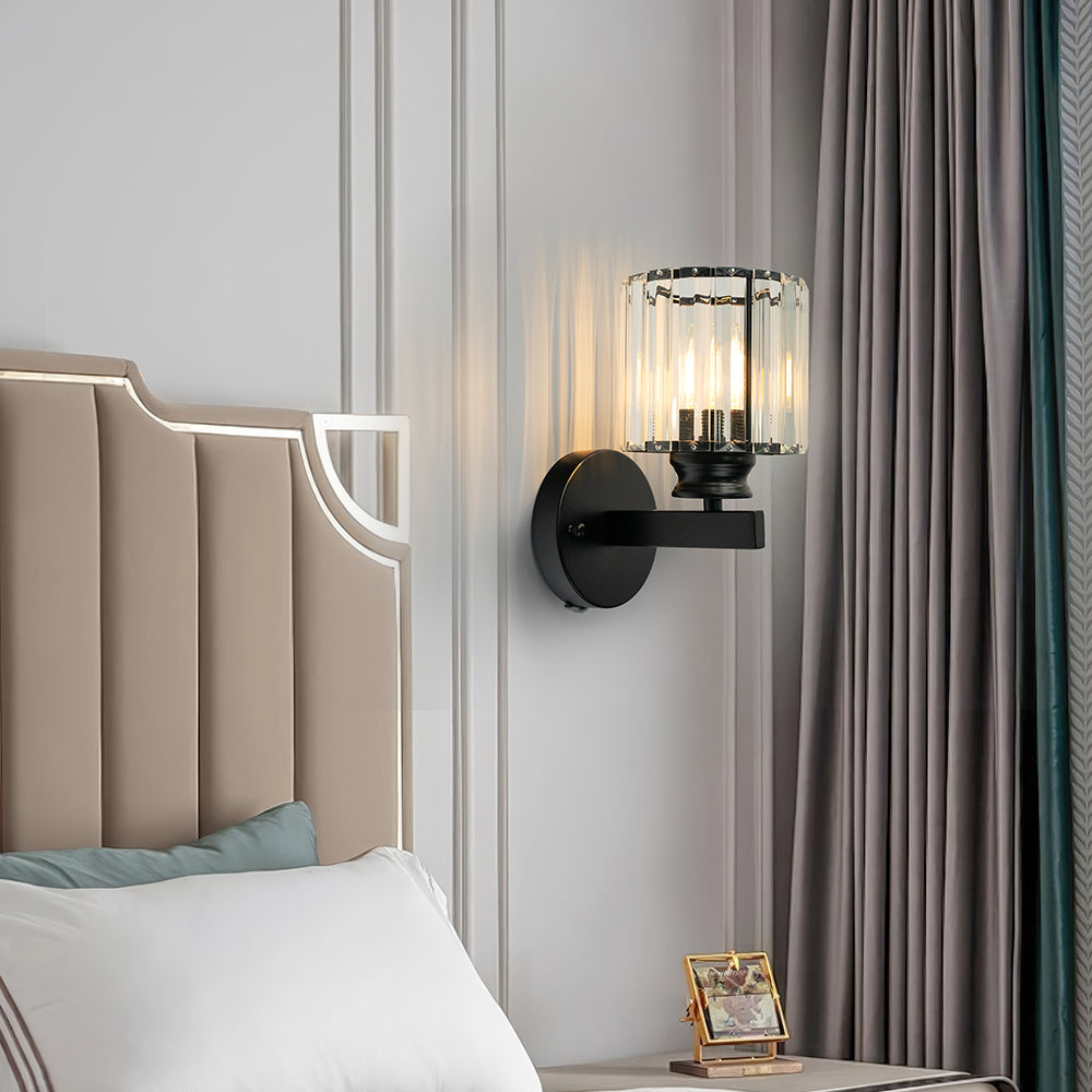 Crystal Wall Light Modern Glass & Iron