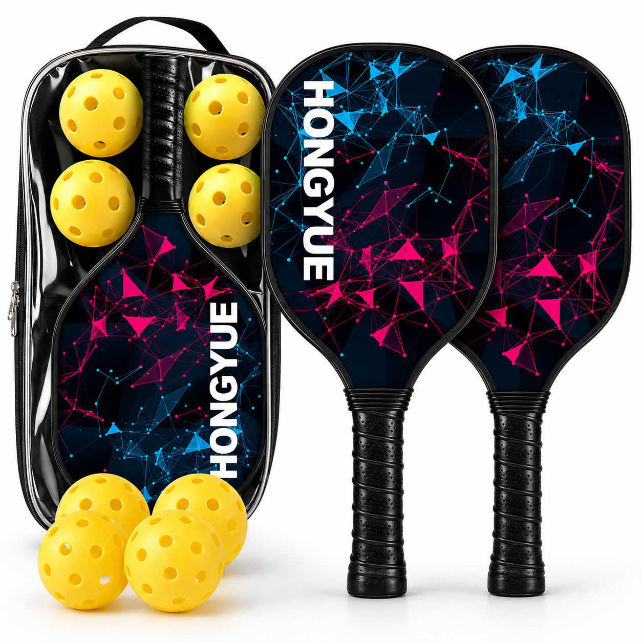 Pickleball Paddle Set Fiberglass Lightweight