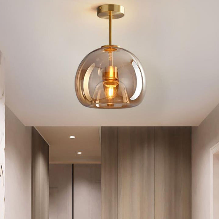 Nordic Glass Ball Ceiling Light Semi Flush