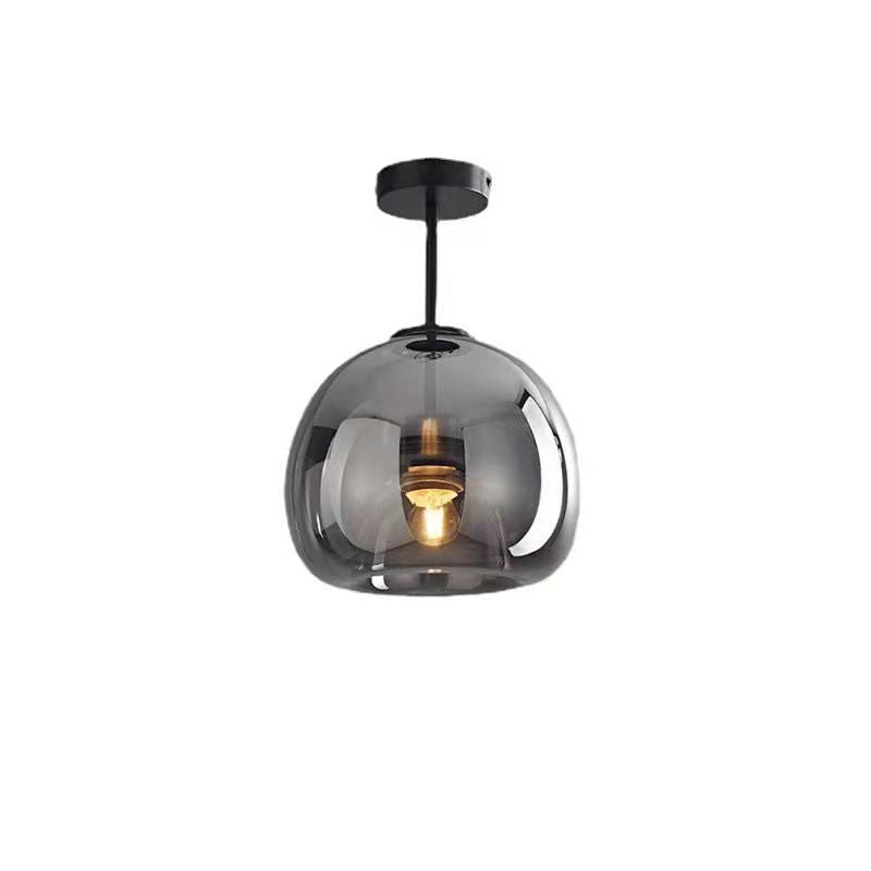 Nordic Glass Ball Ceiling Light Semi Flush