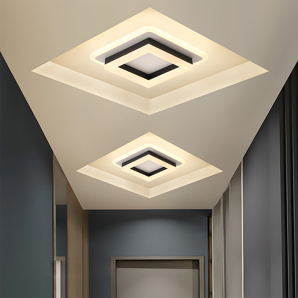Square LED Ceiling Light Modern Flush Mount