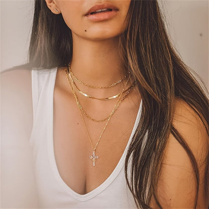 Necklace Cross Pendant Crown Mothers Day