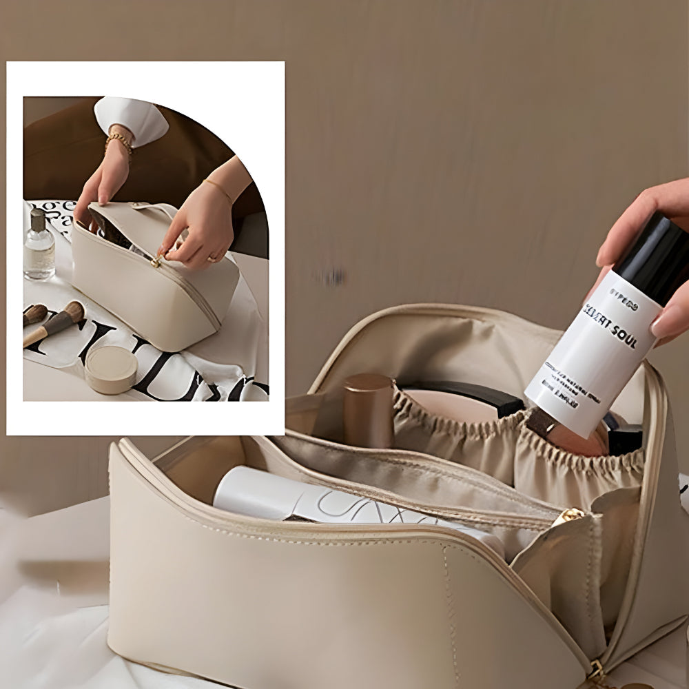 Makeup Bag Travel Organizer PU Shell