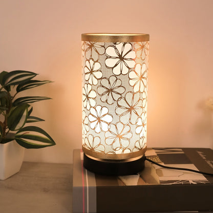 Floral USB Table Lamp Warm Ambient
