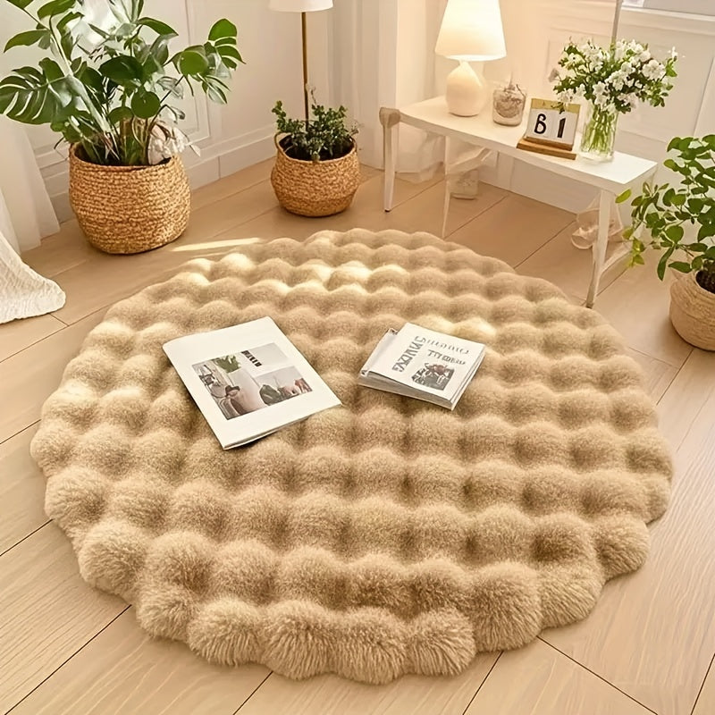 Cloud Comfort Round Bubble Rug Soft Fluffy