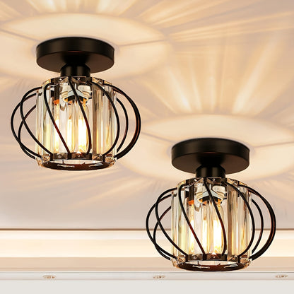Modern Industrial Cage Ceiling Light Elegant