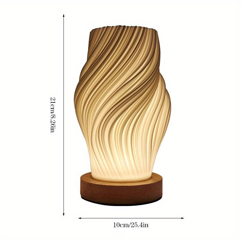 Modern LED Swirl Table Lamp Minimalist