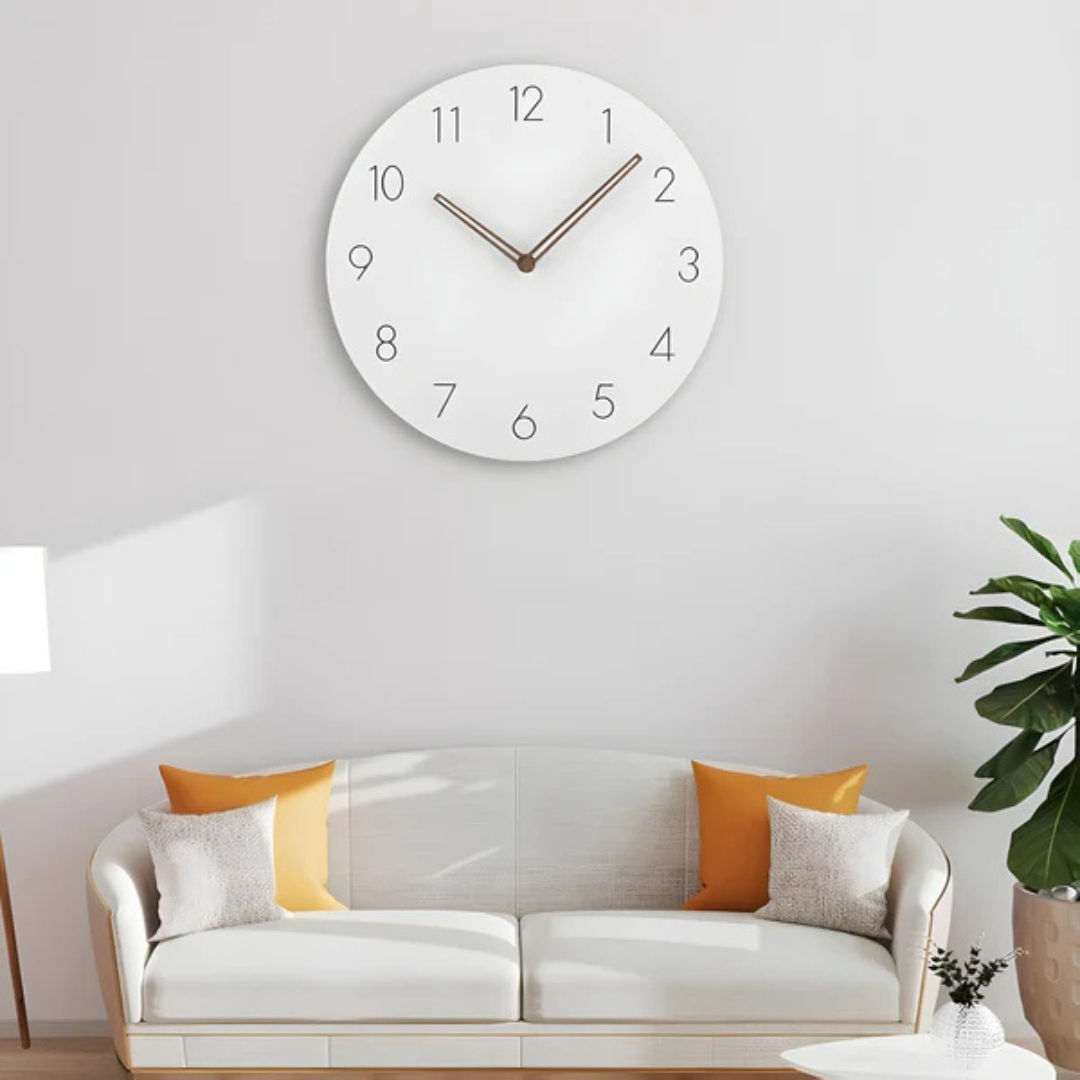 Nork Minimalist Wall Clock Contemporary Wood