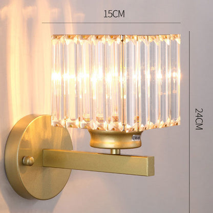 Crystal Wall Light Modern Glass & Iron