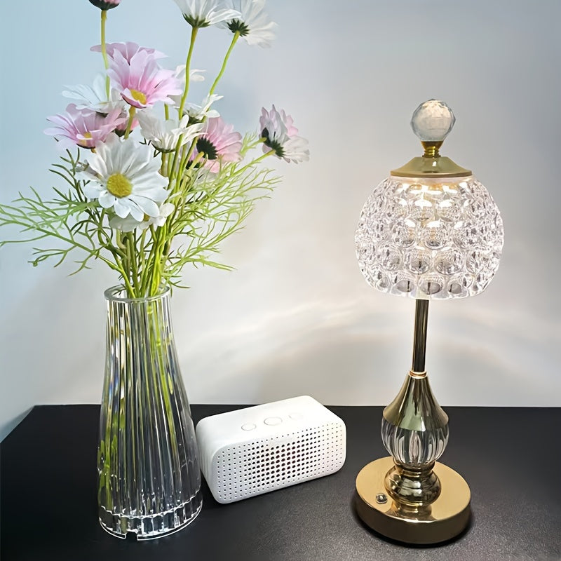 Crystal Touch Table Lamp Rechargeable LED