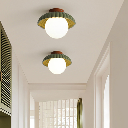 Iron Hallway Ceiling Light Modern Glass &