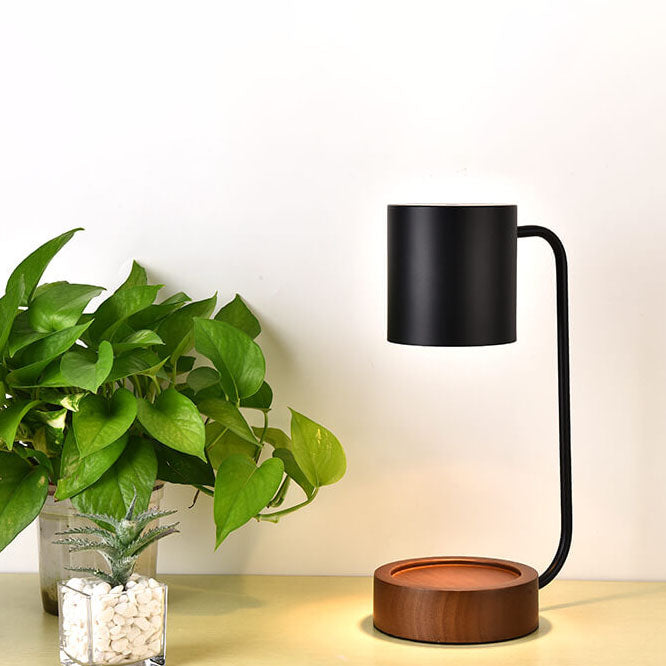 Japanese Minimalist Table Lamp Wood & Metal