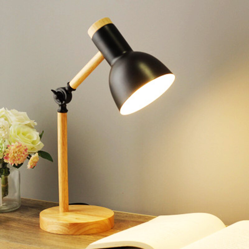 Nordic Wooden LED Desk Lamp Scandinavian