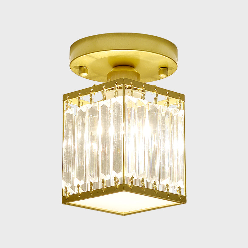 Crystal Foyer Ceiling Light Modern Semi