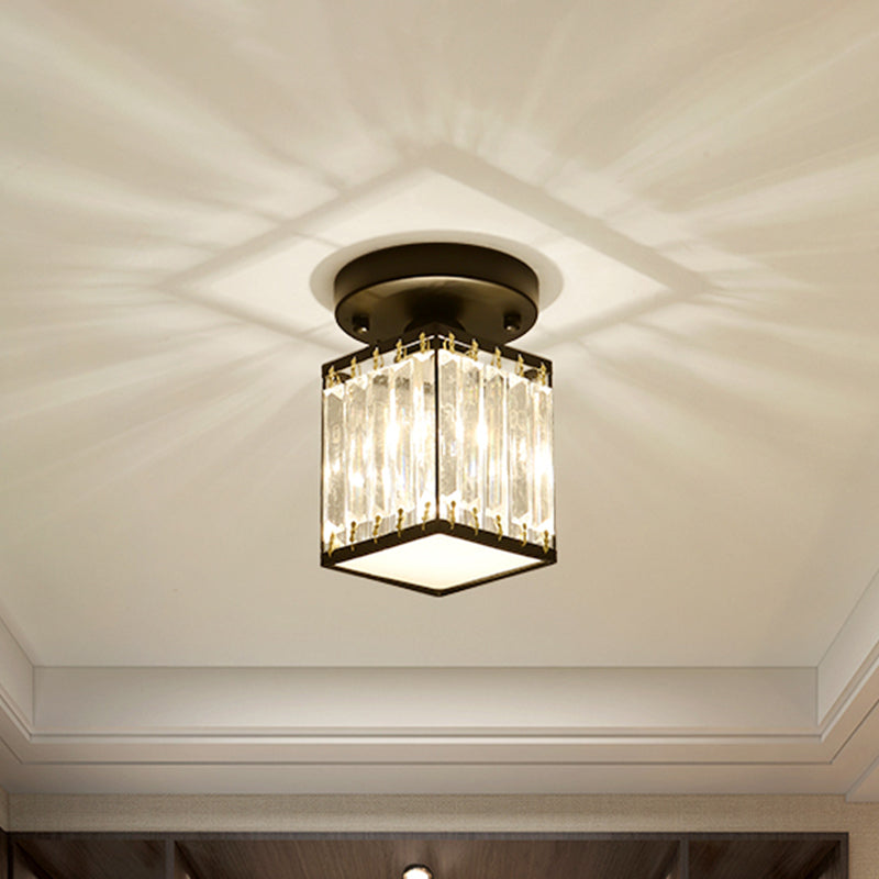 Crystal Foyer Ceiling Light Modern Semi