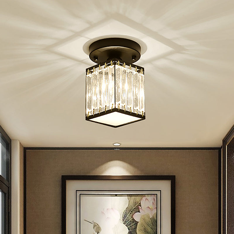 Crystal Foyer Ceiling Light Modern Semi
