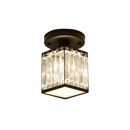 Crystal Foyer Ceiling Light Modern Semi