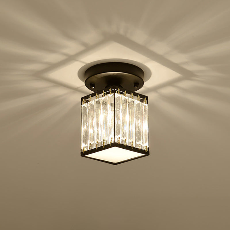 Crystal Foyer Ceiling Light Modern Semi