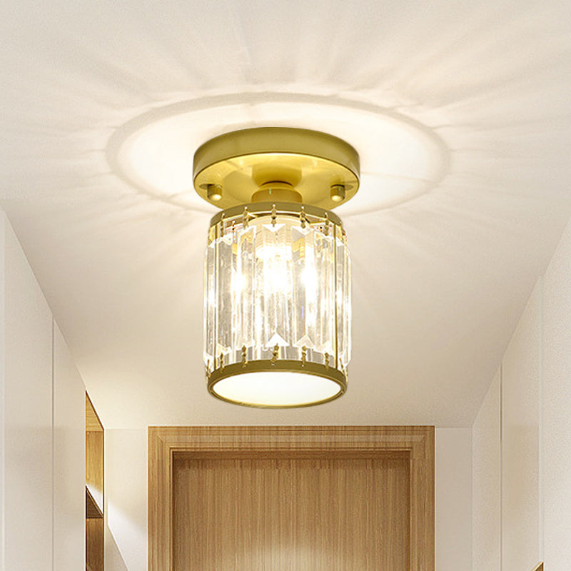 Crystal Foyer Ceiling Light Modern Semi