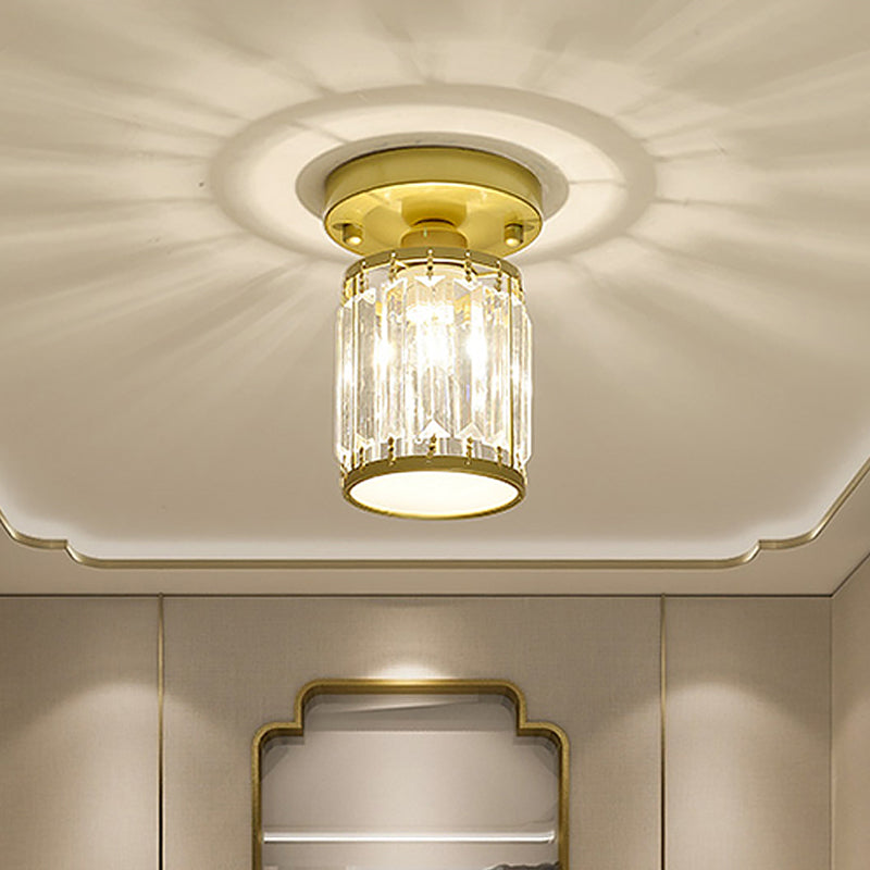 Crystal Foyer Ceiling Light Modern Semi