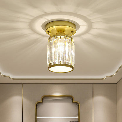 Crystal Foyer Ceiling Light Modern Semi