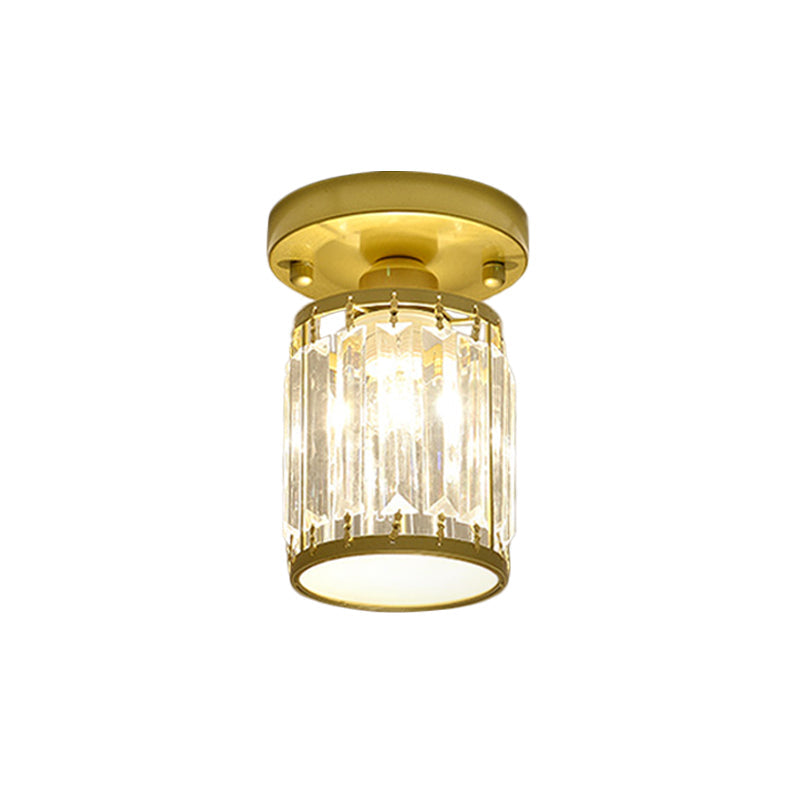 Crystal Foyer Ceiling Light Modern Semi
