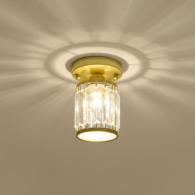 Crystal Foyer Ceiling Light Modern Semi