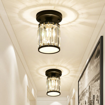 Crystal Foyer Ceiling Light Modern Semi