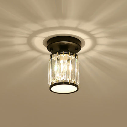 Crystal Foyer Ceiling Light Modern Semi