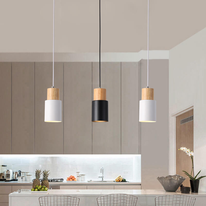 Nordic Macaron Cylinder Pendant Light Modern