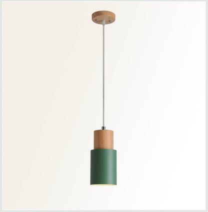 Nordic Macaron Cylinder Pendant Light Modern