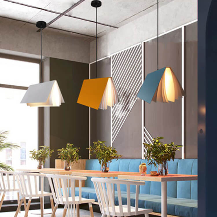 Flying Book Pendant Light Modern Book