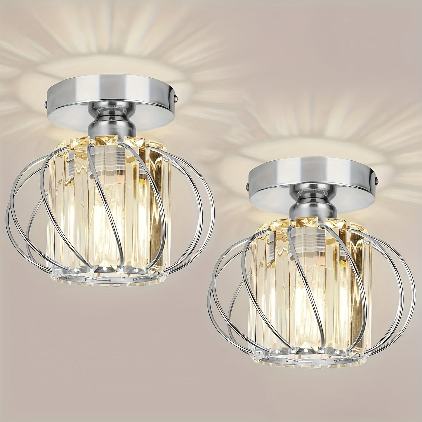Modern Industrial Cage Ceiling Light Elegant