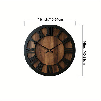 Vintage Wooden Wall Clock Roman Numeral