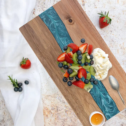 Resin River Cutting Board Acacia Wood