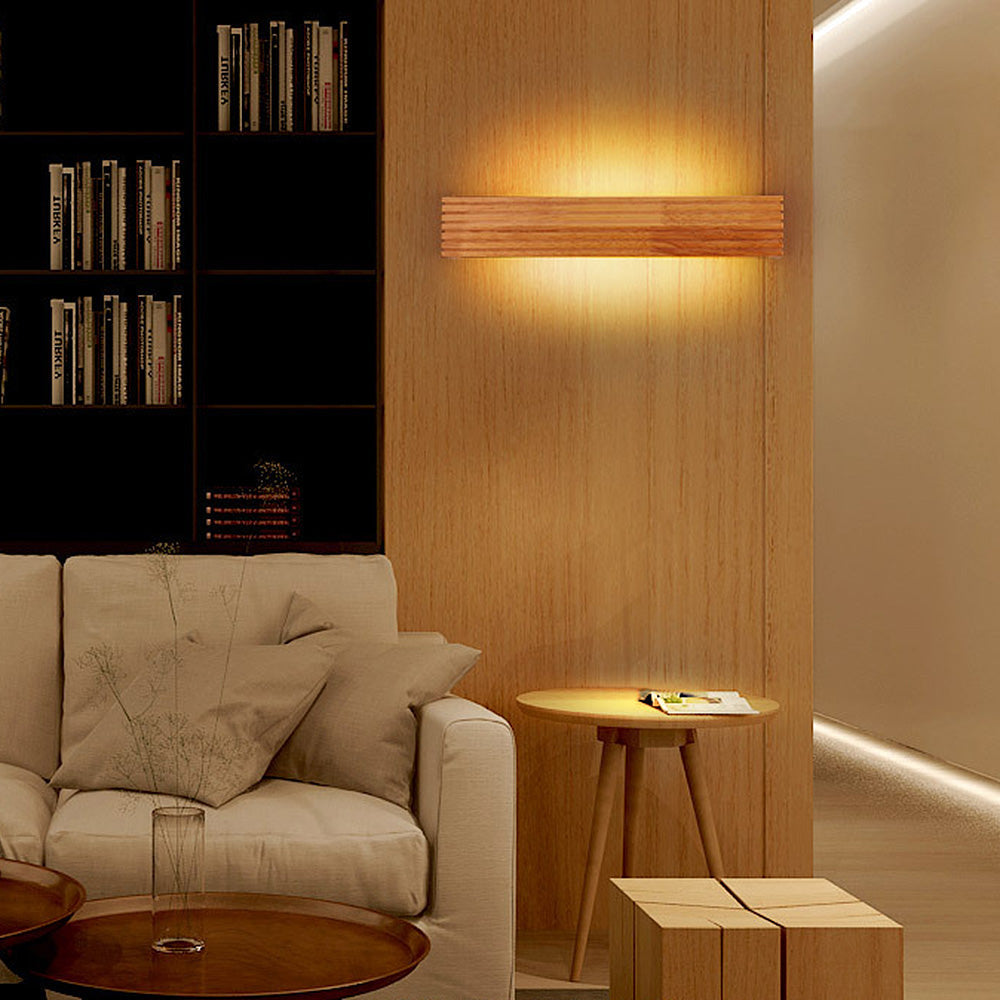 Modern Wooden LED Wall Lamp Minimalist