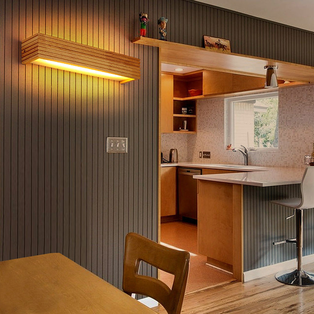Modern Wooden LED Wall Lamp Minimalist