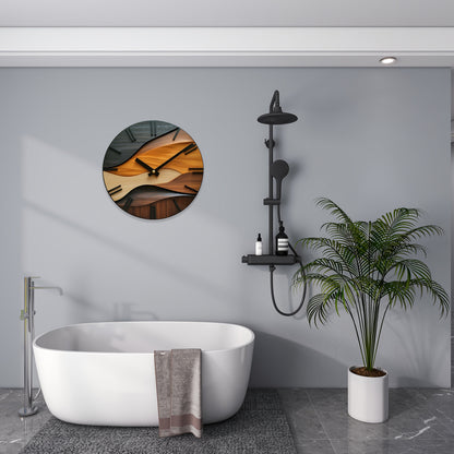 Artistic Round Wall Clock Nordic Style Faux
