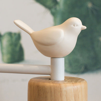 Nordic Wooden Bird Wall Lamp LED Bedside