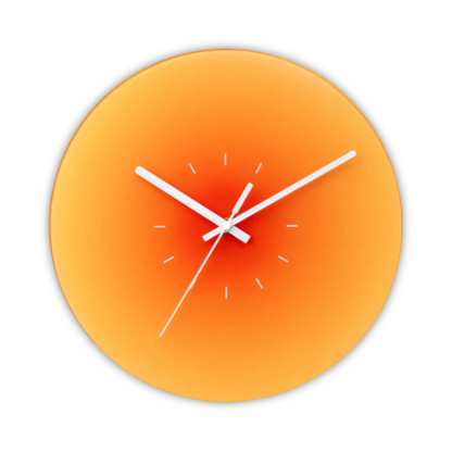 Sunset Glass Wall Clock Modern Gradient