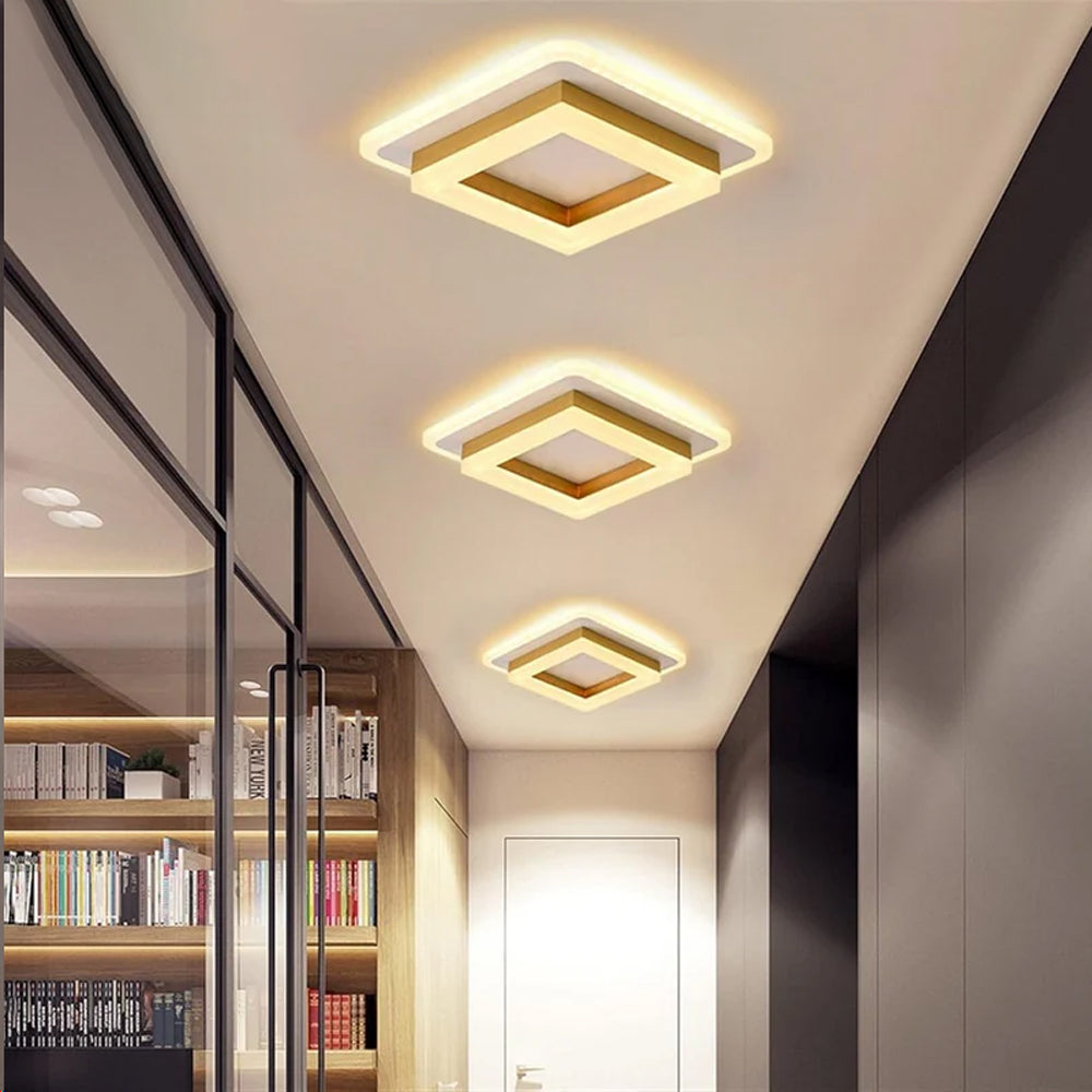 Square LED Ceiling Light Modern Flush Mount