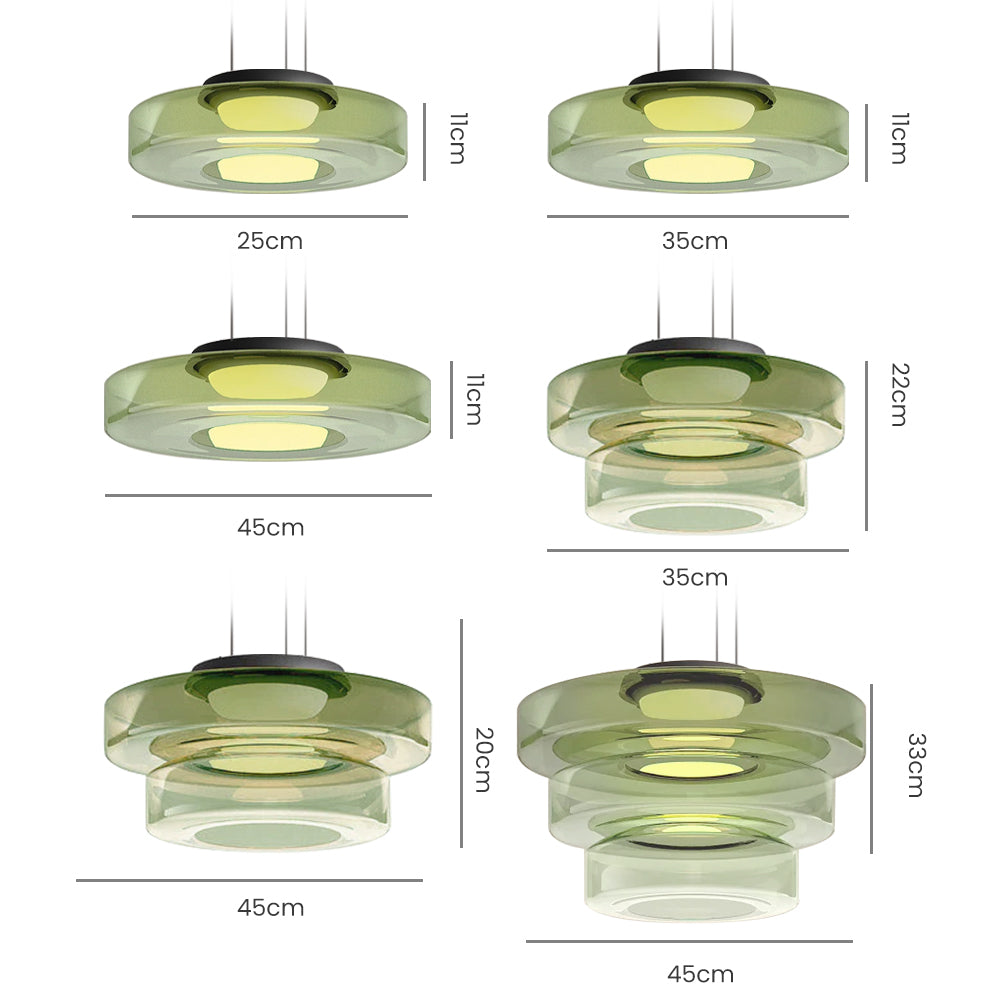Glass Pendant Lamp Bauhaus Style Hanging